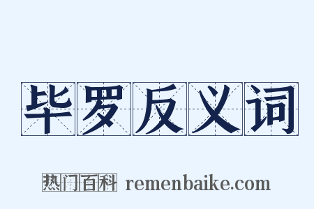 毕罗反义词是什么意思的图片